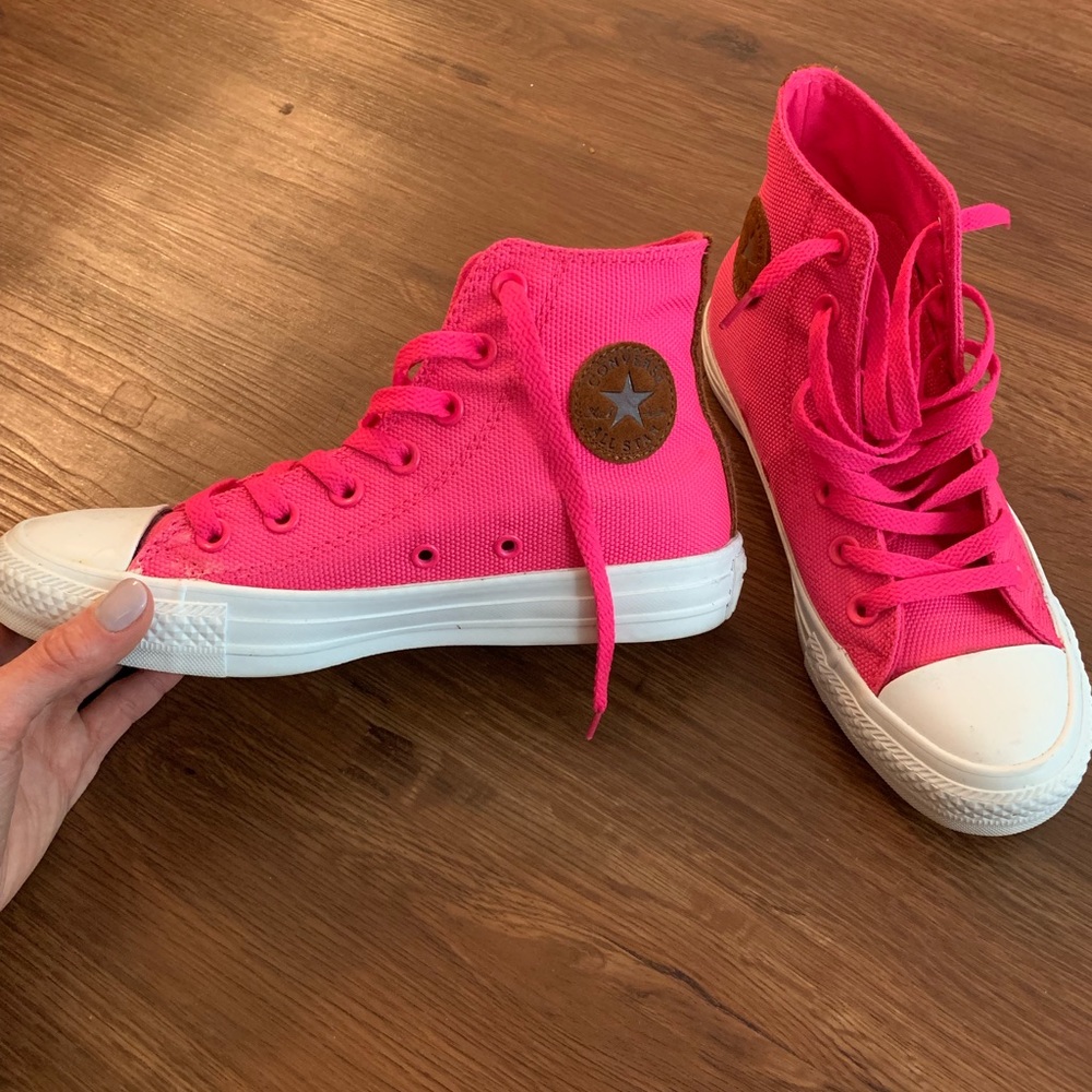 Hot Pink Hightop Converse